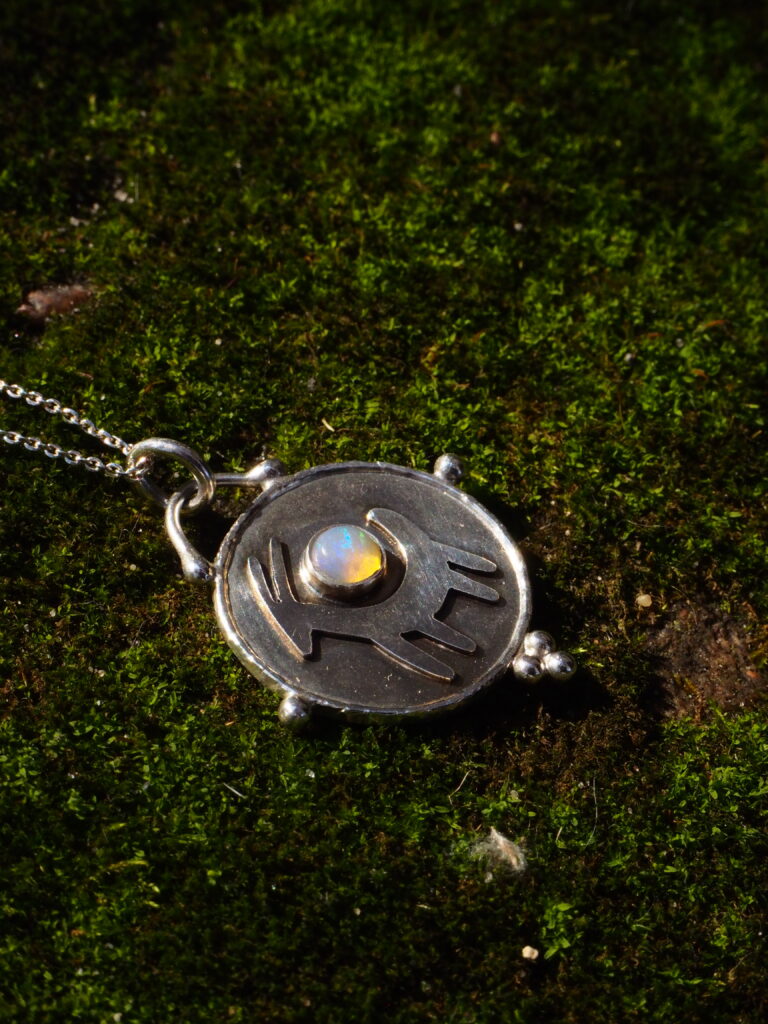 Naszyjnik z opalem etiopskim - Kozica -